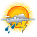 Wolkig, Gewitter mit mäßigen Schauern